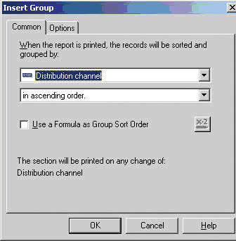 Here is where you create a new group in the Crystal Reports UI