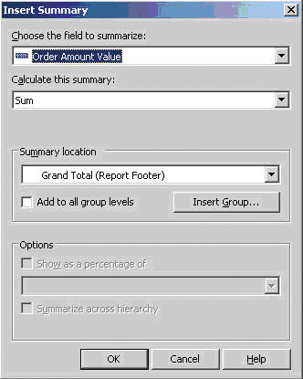 UI in Crystal Reporting where a key figure is added