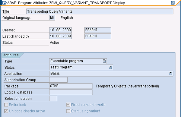 Custom Program Enables You to Transport Query Variants Between Two ...