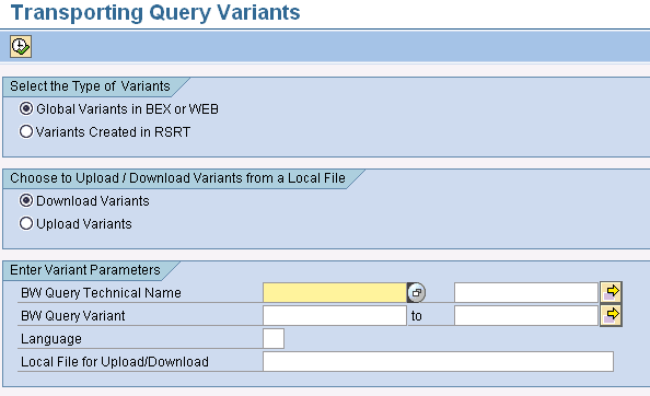 Custom Program Enables You to Transport Query Variants Between Two ...