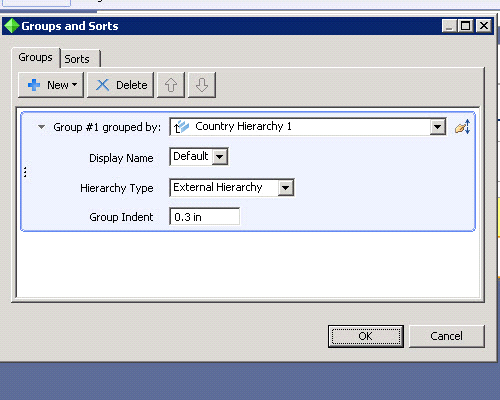 Inserting the hierarchical group into your data report design
