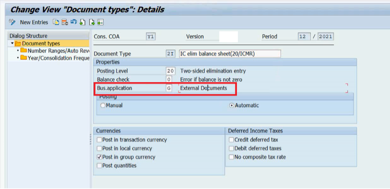 Figure 11— Document Type and Business Application required for ICMR Integration