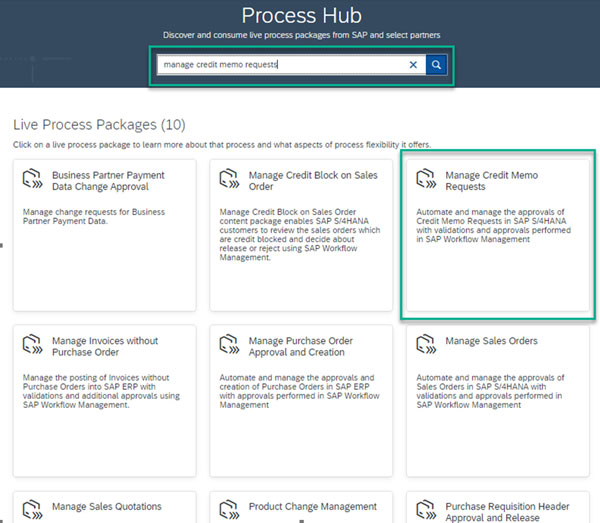 Figure 4 Select the desired live process content package