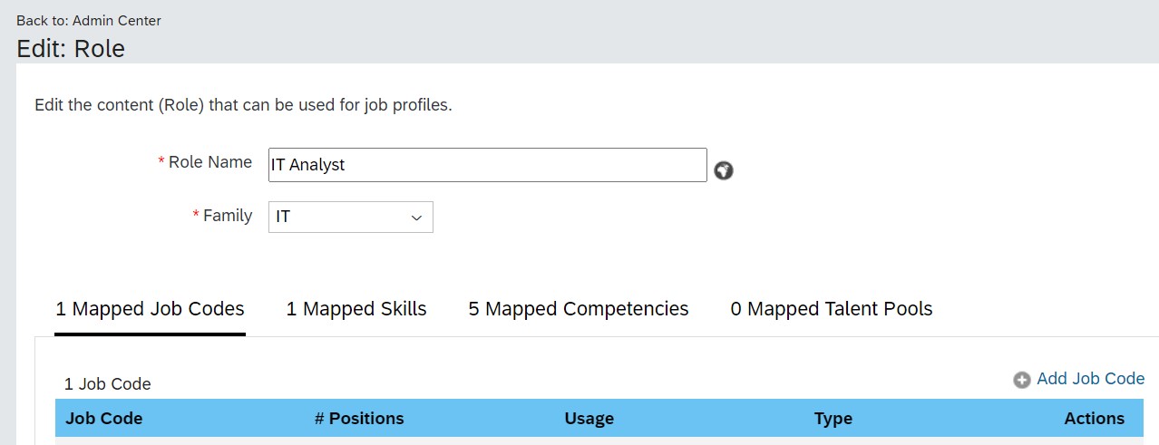 Figure 10 - Job Role Details -- Image