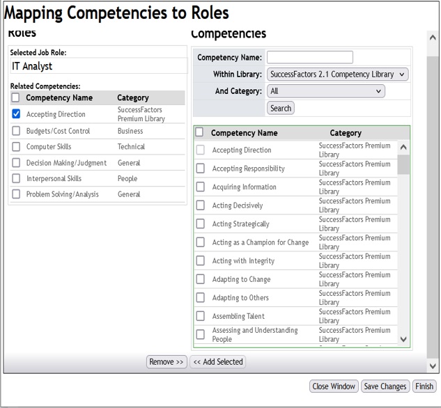 Figure 5 - Competency Mapping -- Image
