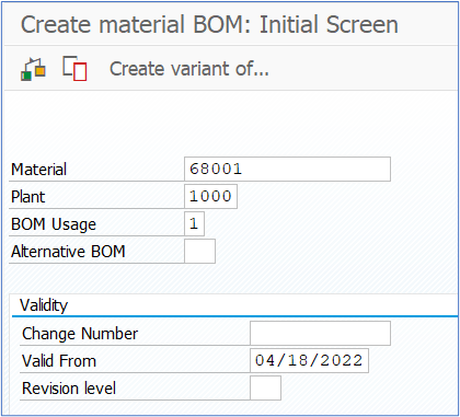Create Material BOM - image