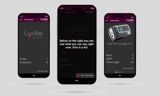 EPG's LYDIA Voice shown in action on a smart device | SAP compatible