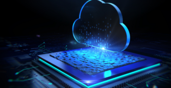 A technology created cloud hovers above a keyboard | RFgen