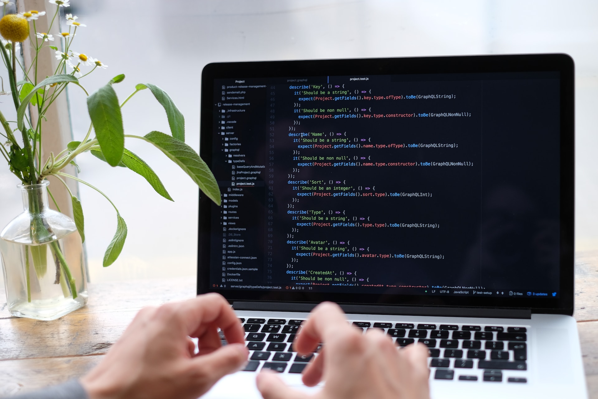 image of code on laptop screen | app development