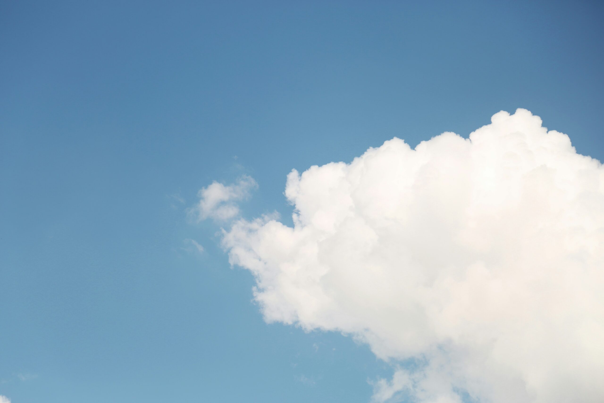 photograph of a white cloud with a blue sky in the background - RISE with SAP concept