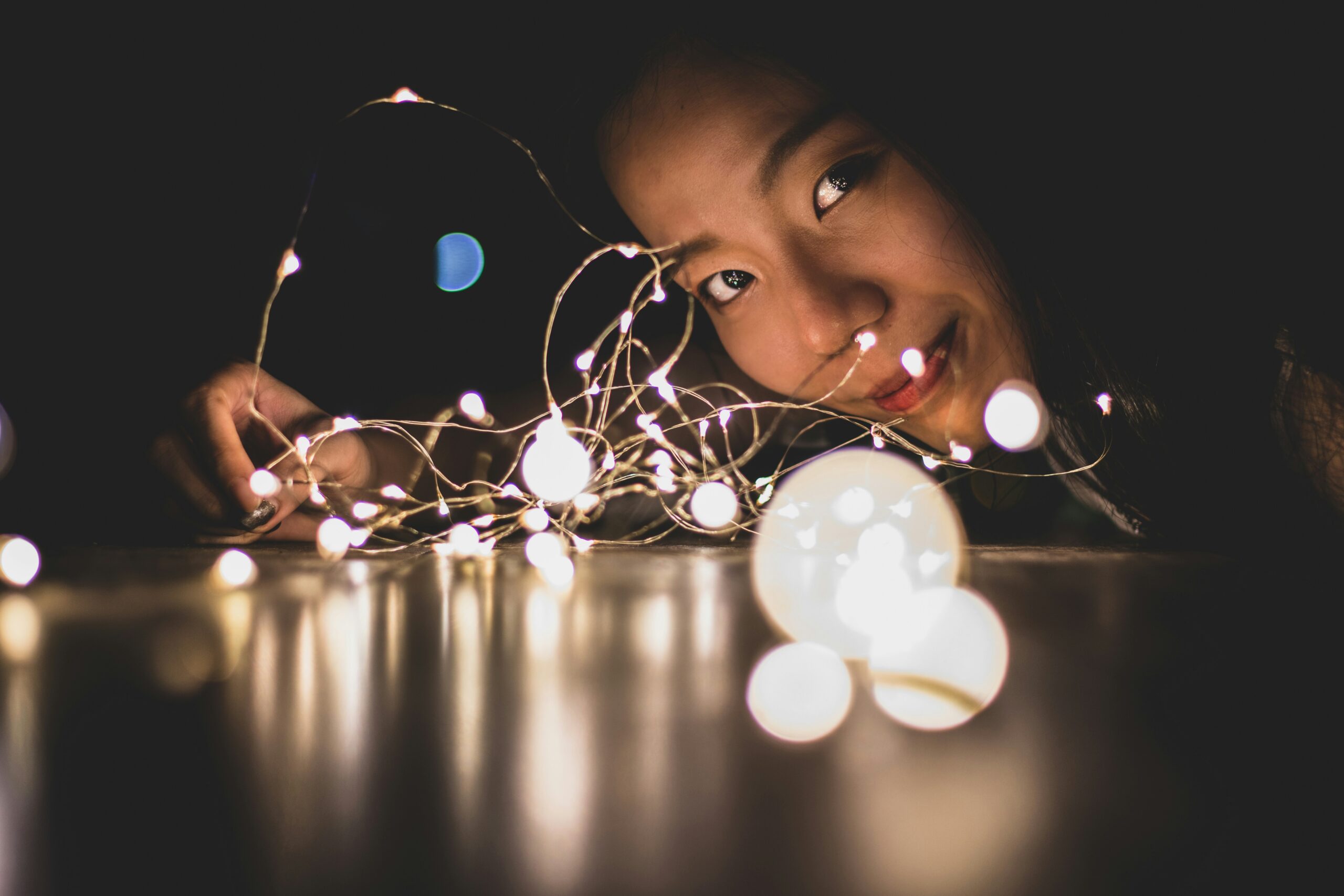 Image of a person looking down a string of lights | Boomi SAP