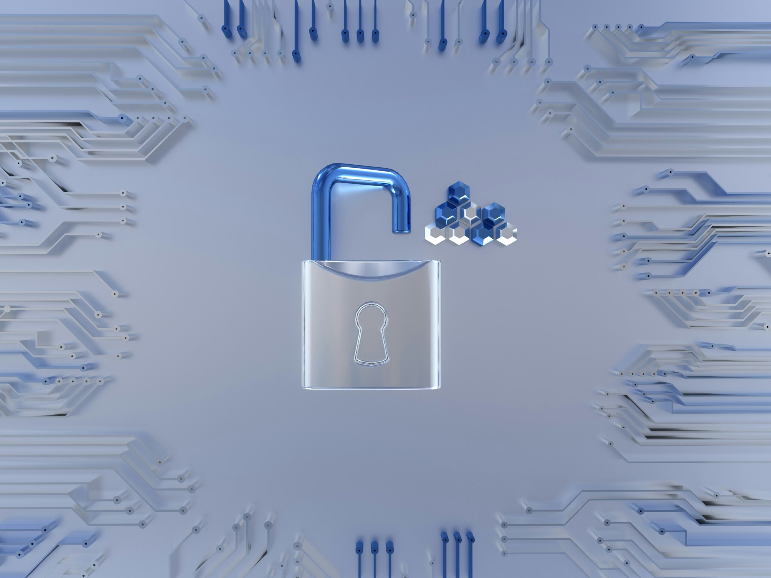 graphic of a padlock on a grey background | The future of protecting customer data