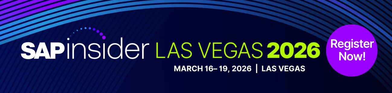 Join our global membership community for a groundbreaking experience at SAPinsider Las Vegas, March 16-19, 2026