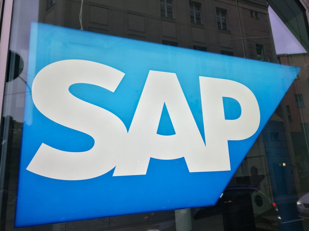 SAP sign showing logo.