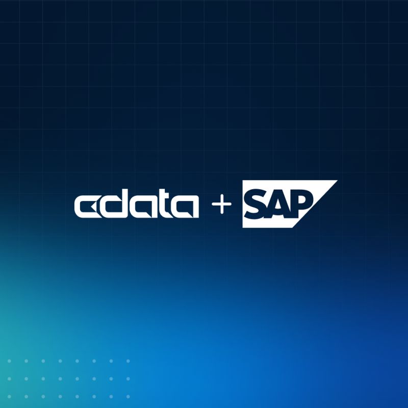 CData and SAP logos representing SAP data integration, analytics, and AI connectivity.