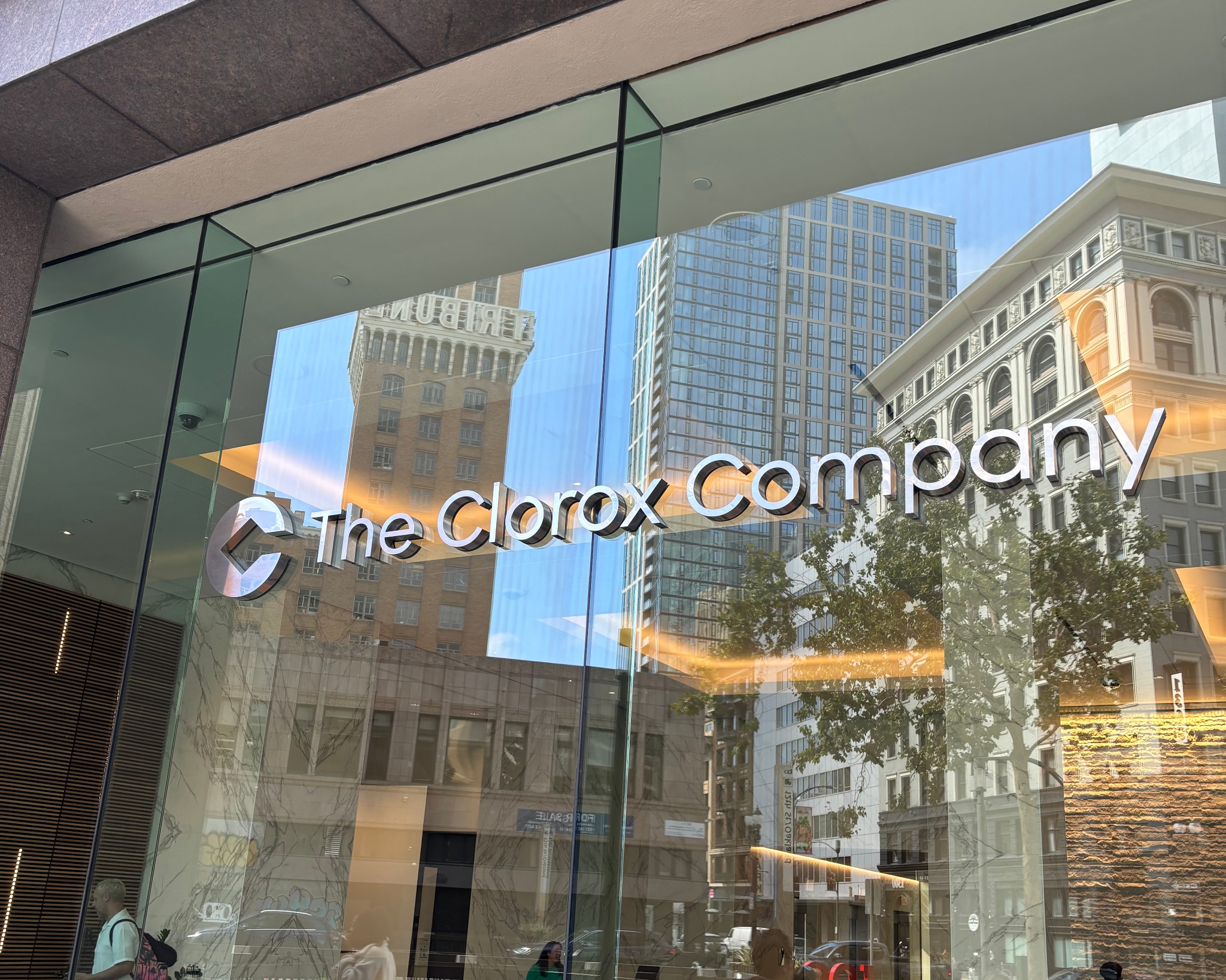 The Clorox Company headquarters building exterior reflecting city skyline during SAP S/4HANA transformation case study.