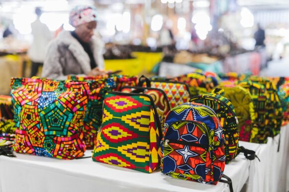 Bags at a weekend market in Johannesburg_African SMEs cloud AI ERP