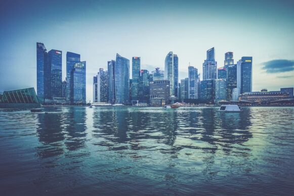 Singapore skyline representing critical infrastructure and cybersecurity compliance under the Cyber Trust Mark mandate
