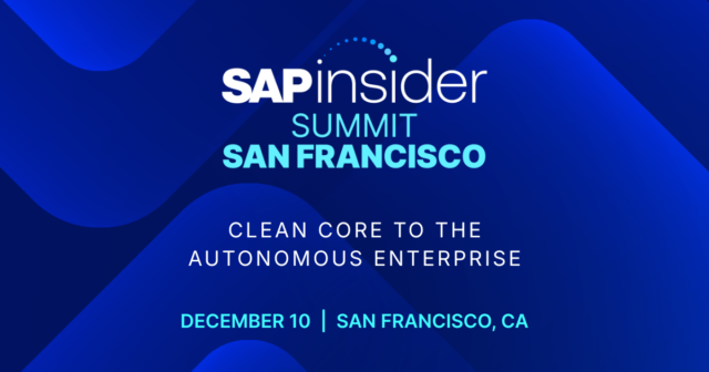 SAPinsider Summit San Francisco 2026