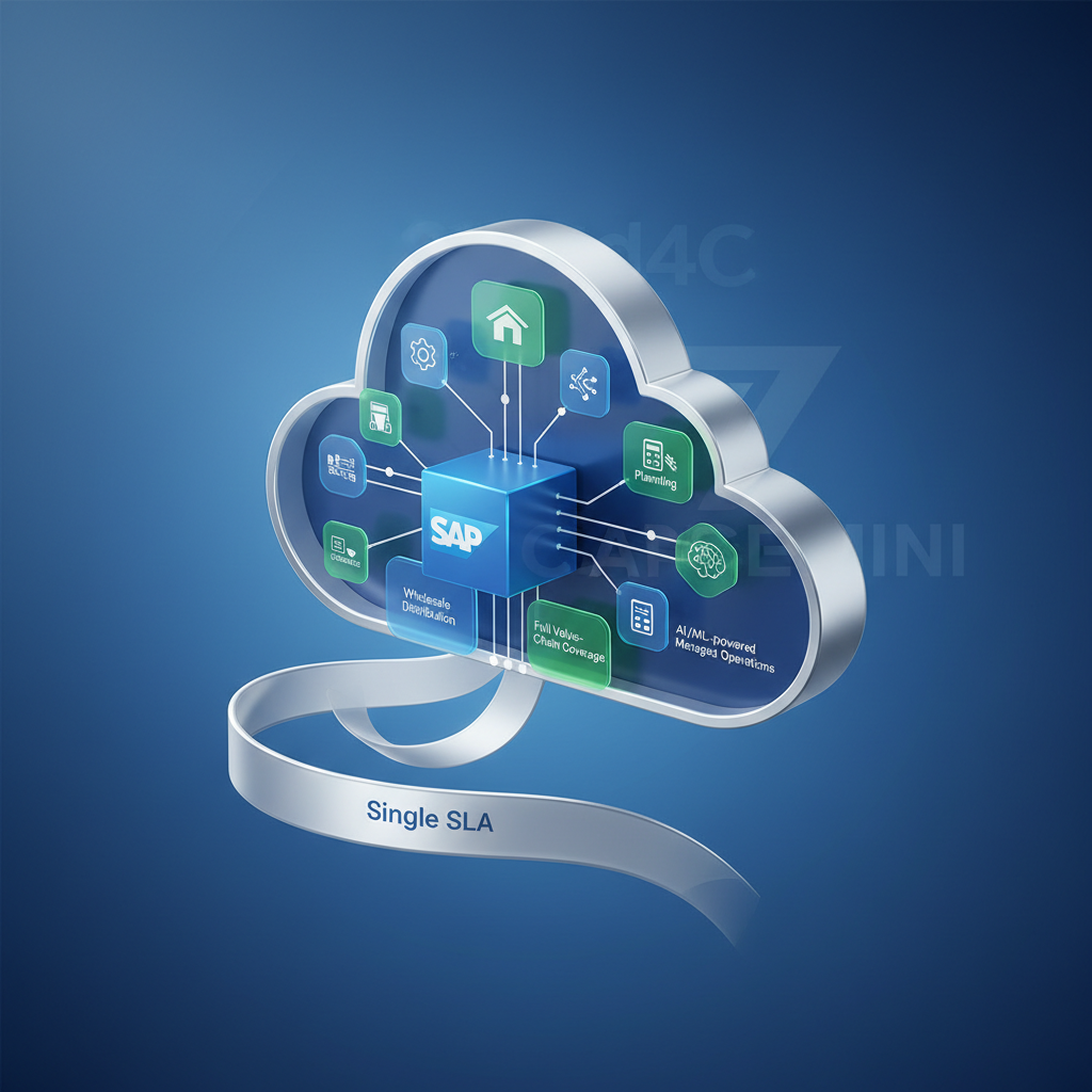 Digital representation of data flow and cloud computing elements, illustrating enterprise software integration and streamlined business processes.