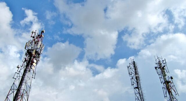 Telecom towers representing complex SAP BRIM revenue and billing environments.