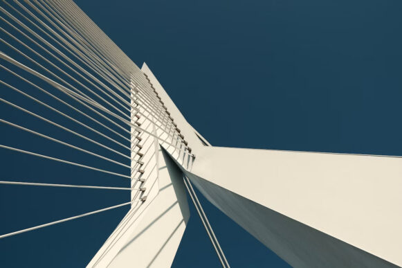 White cable-stayed bridge representing connections across SAP B2B payment workflows